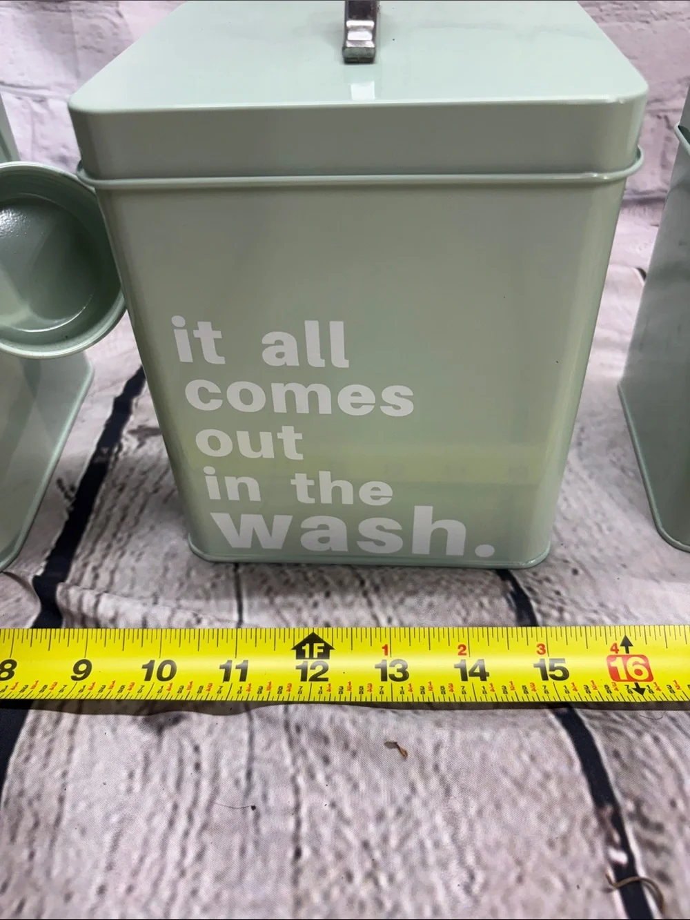 Mint Green Laundry Storage Canister Set - 3 Piece